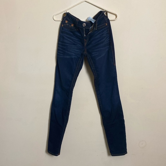Up for sale is a pair of deep blue true teligion jeans with a legging fit. - Picture 2 of 10